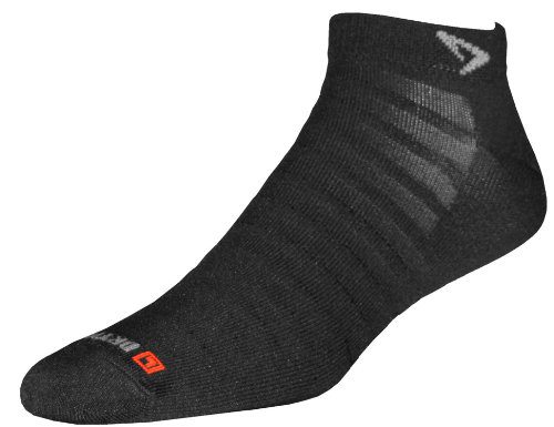 Drymax Run Hyper Thin Mini Crew Socks, Black, Medium (W7.5-9.5 / M6-8)