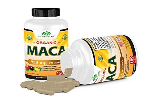 Organic Maca Root Black, Red, Yellow 950MG per capsule 150 vegan capsules Peruvian Maca Root Gelatinized 100% Pure Non-GMO supports Reproductive Health Natural Energizer