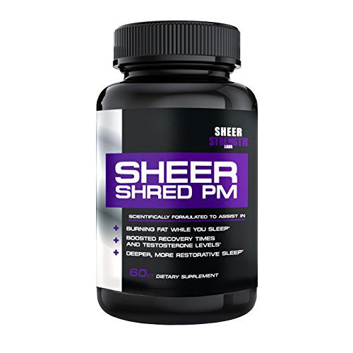 SHRED PM Nighttime Carb Blocker Supplement - Ginkgo Biloba, White Kidney Bean, Melatonin - 60 Fat Burner Diet Pills, Sheer Strength Labs