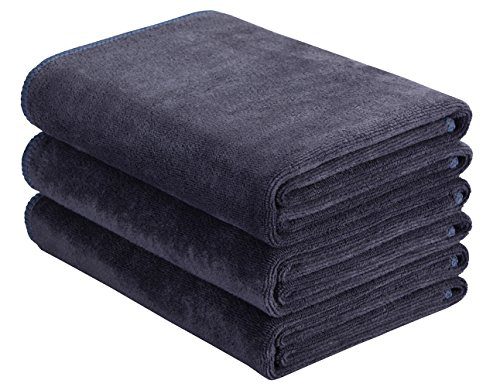 Hope Shine Microfiber Gym Towels Fast Drying Sports Towel 3-Pack 16inch X 32inch (Grey 3-Pack)