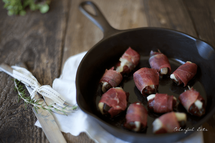 Prosciutto Wrapped Blistered Dates