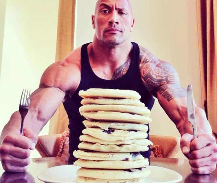 The Rock Eating on Cheat Day