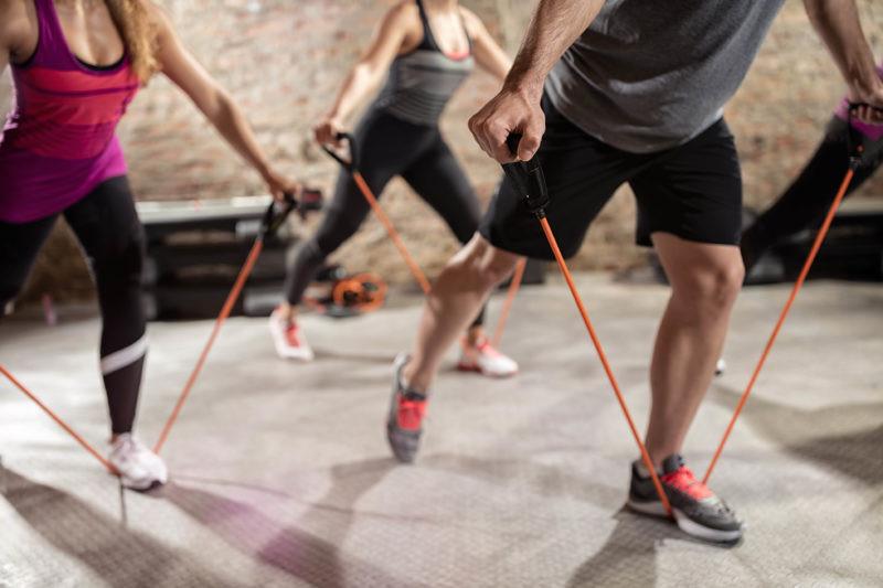 resistance band group workout